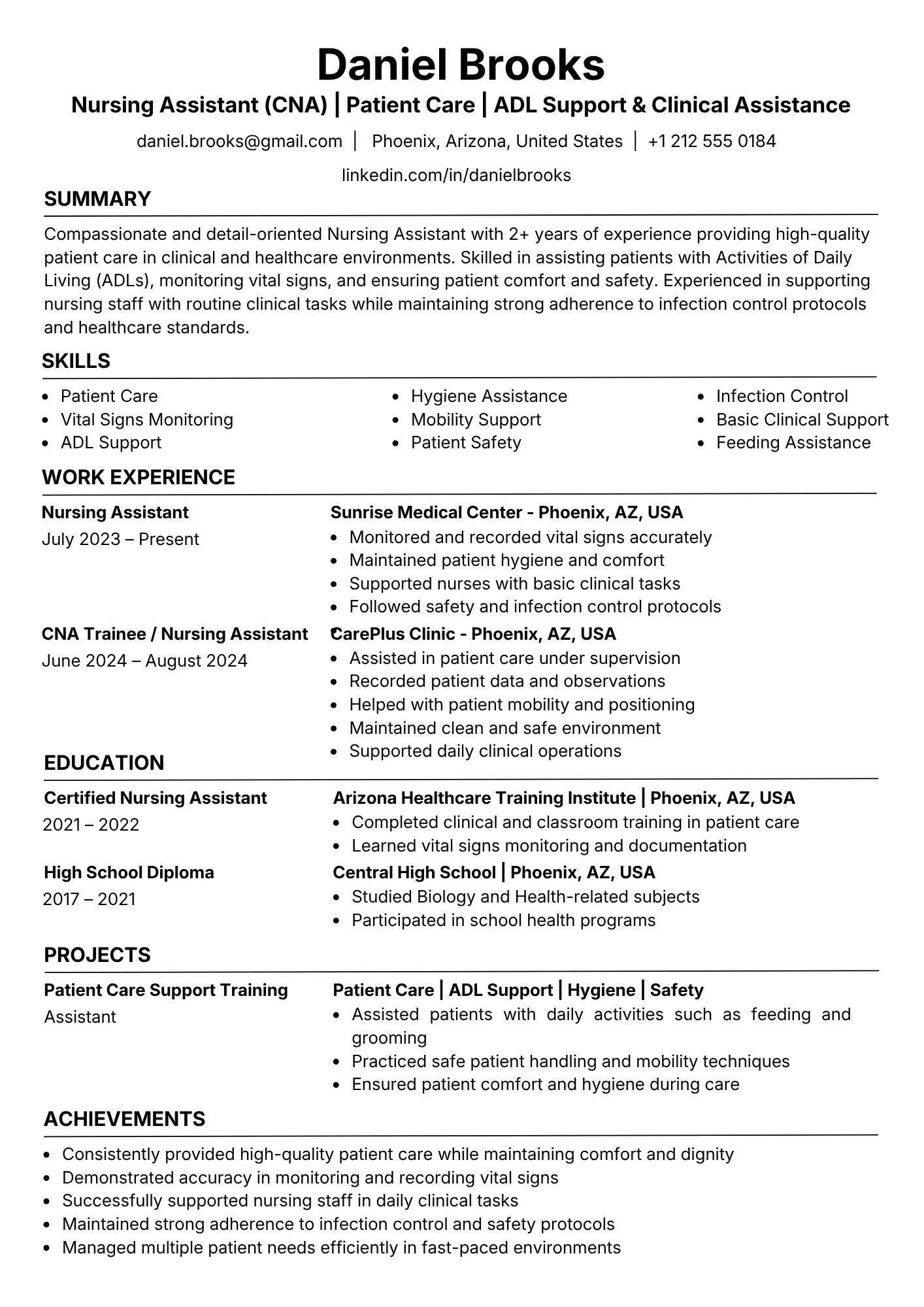 Fresher investment banking resume sample